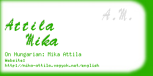 attila mika business card